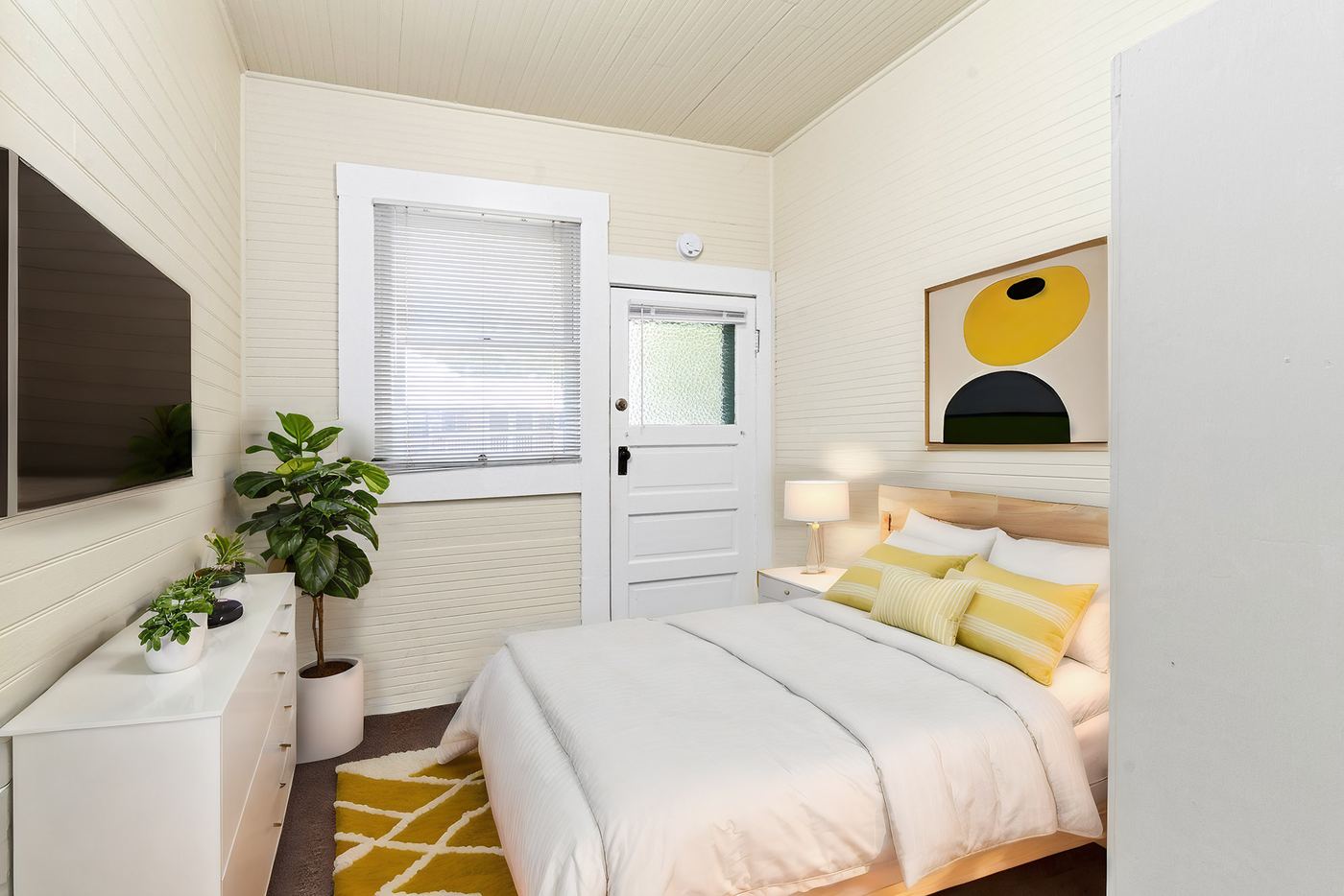 Unit 4 bedroom, staged